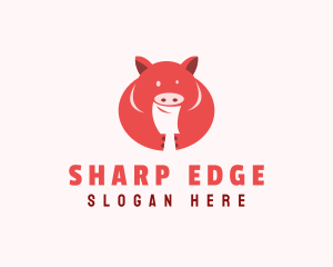 Cleaver - Fat Pig Butcher logo design