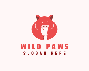 Fat Pig Butcher logo design