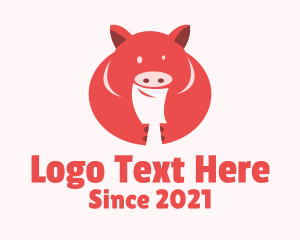 Fat - Fat Pig Butcher logo design