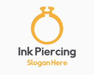 Piercing - Wedding Ring Jewelry logo design
