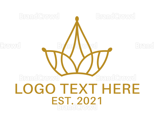 Premium Golden Tiara Logo