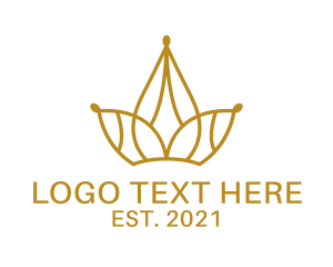 Pageant - Premium Golden Tiara logo design