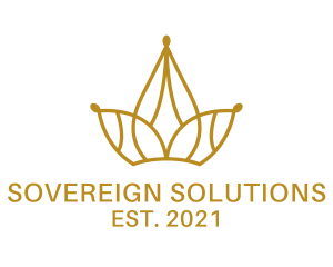 Sovereign - Premium Golden Tiara logo design