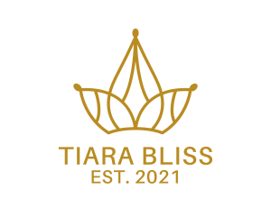 Tiara - Premium Golden Tiara logo design