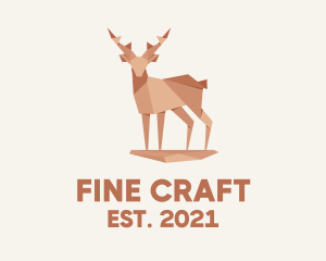 Deer Stag Origami  logo design