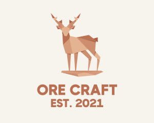 Deer Stag Origami  logo design