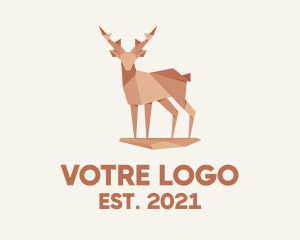 Stag - Deer Stag Origami logo design