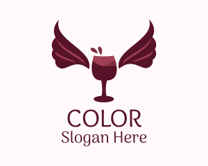 Wings Wine Glass  Logo