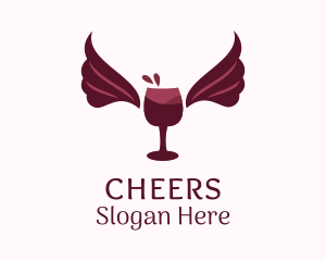 Wings Wine Glass  Logo