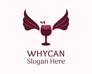 Wine Tasting - Wings Wine Glass logo design