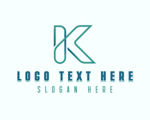 Monoline - Professional Finance Firm Letter K logo design