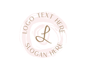 Script - Feminine Watercolor Salon Boutique logo design