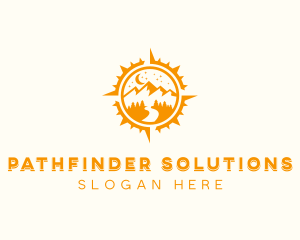 Outdoor Travel Navigation logo design