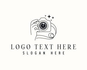 Videographer - Camera Hand Photography logo design