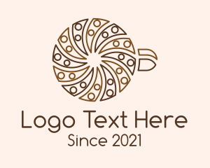Coffee Lounge - Spiral Coffee Cup logo design
