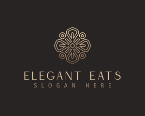 Dinnerware - Elegant Flower Mandala logo design