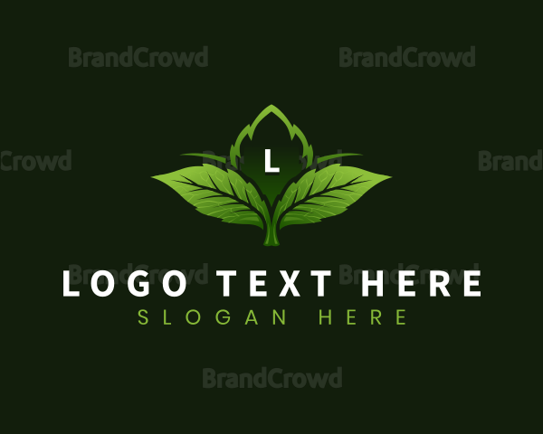 Leaf Landscaping Lawn Logo