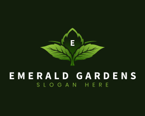 Leaf Landscaping Lawn logo design