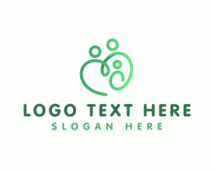 Love - Family Heart Parenting logo design