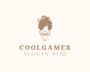 Curly Hairstyle Woman Logo