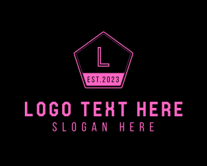 Hexagon - Pink Las Vegas logo design