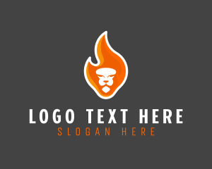 Software - Wild Lion Fire logo design