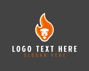 Technology - Wild Lion Fire logo design