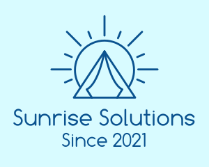 Sun - Summer Camping Tent Sun logo design
