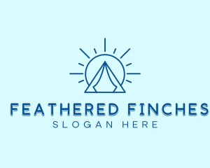 Summer Camping Tent Sun logo design