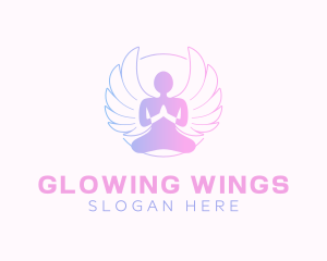 Angel Wings Yoga logo design