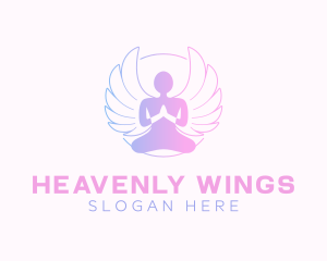 Angel Wings Yoga logo design