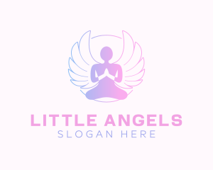 Angel Wings Yoga logo design