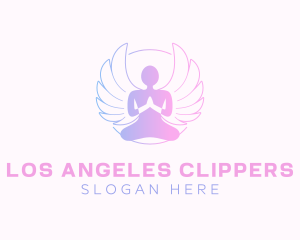 Angel Wings Yoga logo design