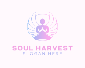 Angel Wings Yoga logo design