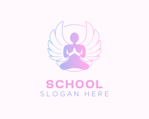 Yogi - Angel Wings Yoga logo design