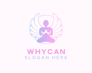 Relax - Angel Wings Yoga logo design