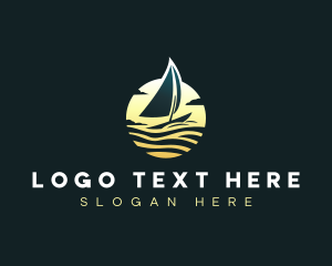 Vacation - Ocean Windsurfing Sail logo design