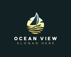 Ocean Windsurfing Sail  logo design