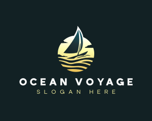 Ocean Windsurfing Sail  logo design