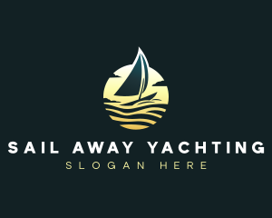 Ocean Windsurfing Sail  logo design