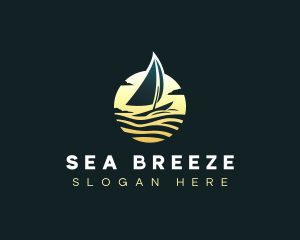 Ocean Windsurfing Sail  logo design