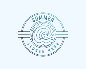 Ocean Wave Resort logo design