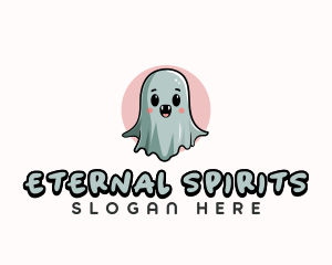 Cute Ghost Spirit logo design