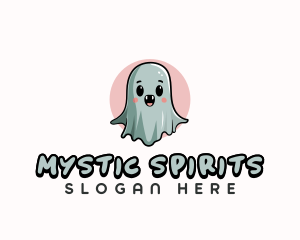 Cute Ghost Spirit logo design