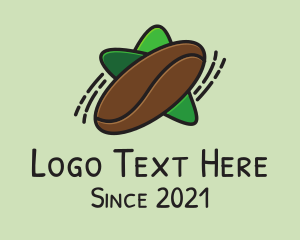 Leafy - Coffee Bean Star logo design