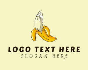 Naughty - Erotic Banana Cream logo design