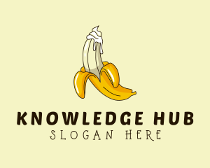 Porn - Erotic Banana Cream logo design