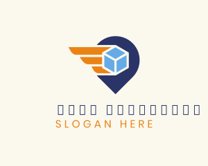 Shipping - Box Wings Location Logistics logo design
