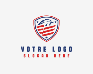 Eagle Flag Shield Logo
