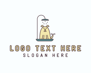Puppy - Shower Dog Grooming logo design